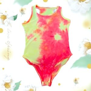 Super Soft & Comfy Orange & Yellow Tie Dye Bodysuit